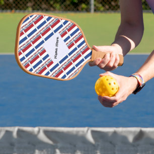 Netherlands Netherlander Flag Tiled Black Personal Pickleball Paddle