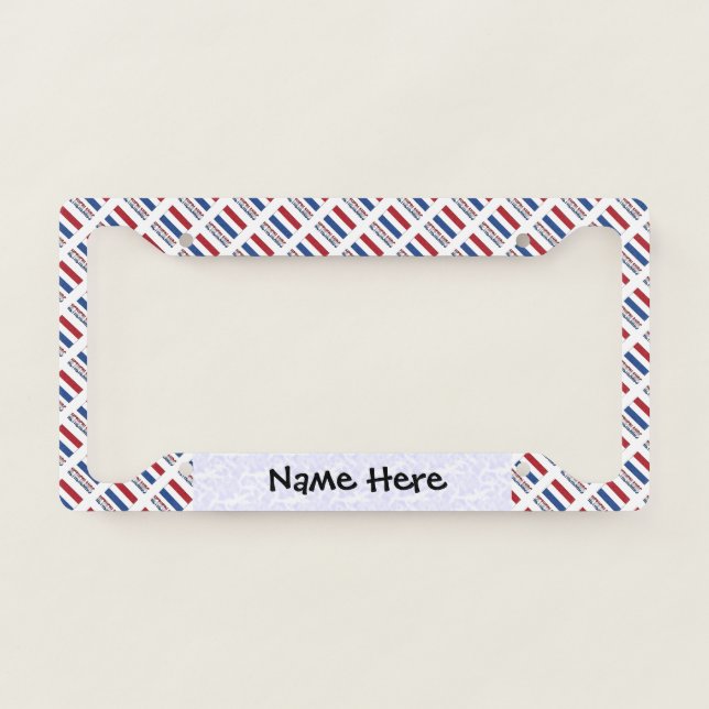 Netherlands Netherlander Flag Tiled Personalized License Plate Frame (Front)