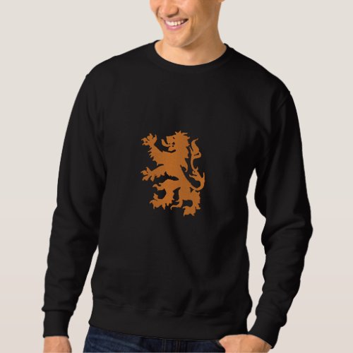 Netherlands Rampant Lion Dutch Oranje Holland Embroidered Sweatshirt