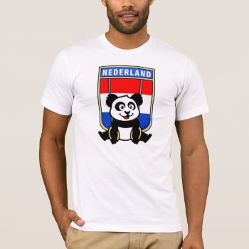 Netherlands Rings Panda T-shirt by cuteunion at Zazzle