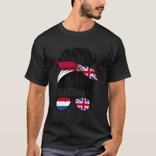 Netherlands Roots Half British Half Dutch Heritage T-Shirt