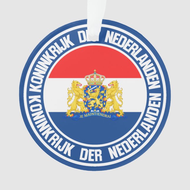Netherlands Round Emblem Ornament (Front)