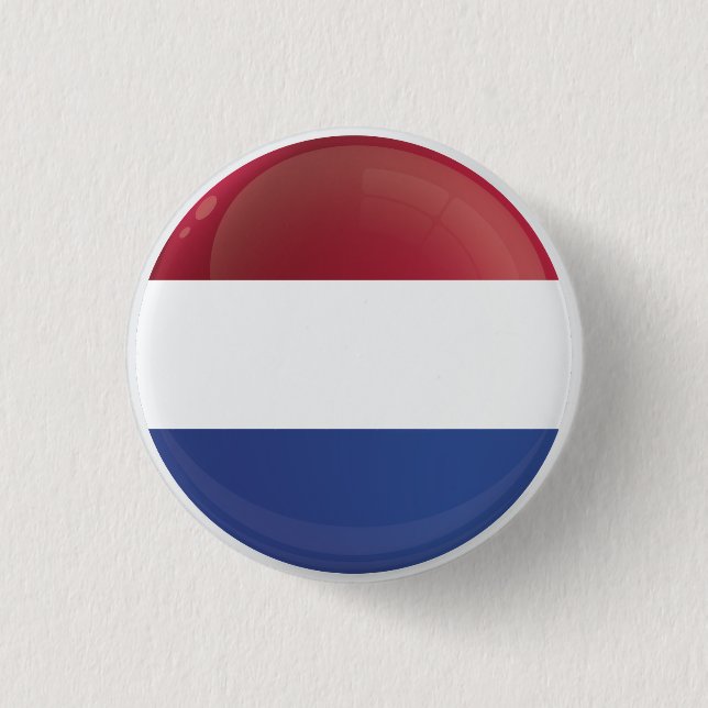 Netherlands  Round Icon Flag Button (Front)
