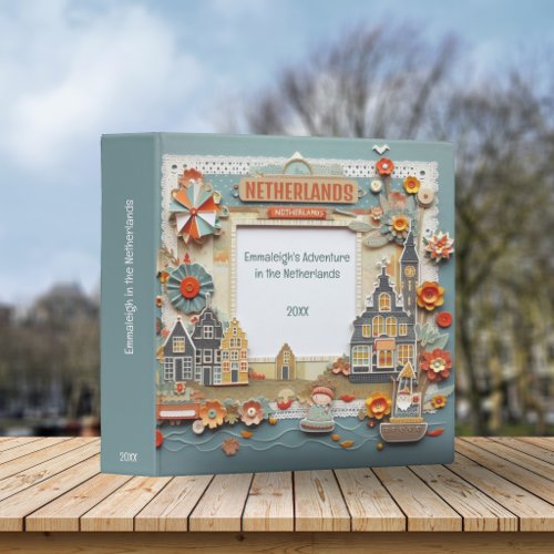 Netherlands Scrapbook AI Generated Custom 3 Ring Binder