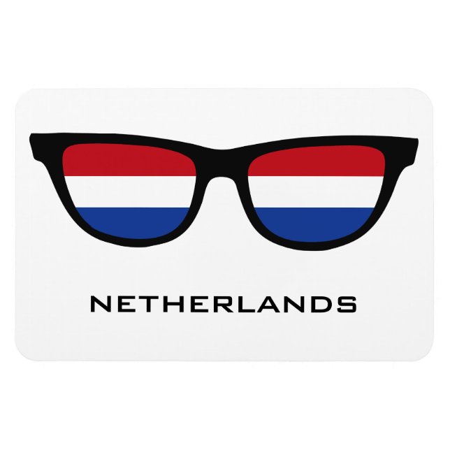 Netherlands Shades custom text & color magnet (Horizontal)