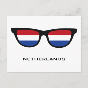 Netherlands Shades custom text & color postcard