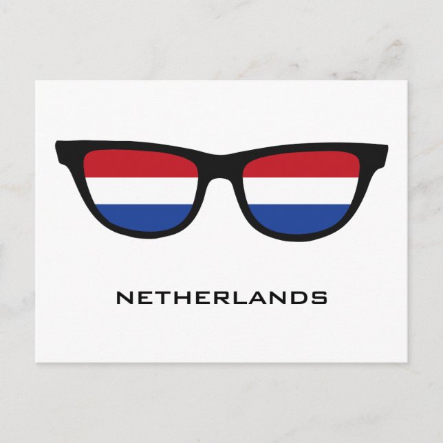 Netherlands Shades custom text & color postcard (Front)