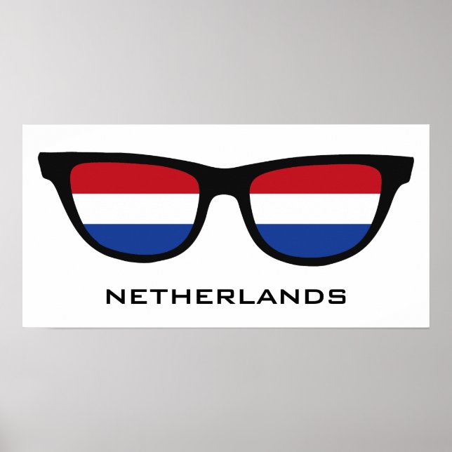 Netherlands Shades custom text & color poster (Front)