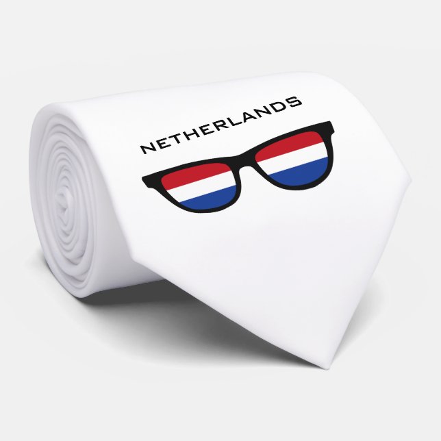 Netherlands Shades custom text & color tie (Rolled)