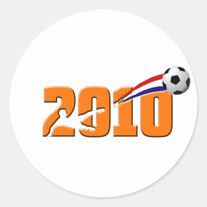 Netherlands Soccer 2010 Logo Round Sticker