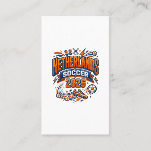 Netherlands Soccer 2026 Soccer Bold Country Typogr Business Card