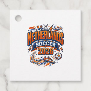 Netherlands Soccer 2026 Soccer Bold Country Typogr Favor Tags