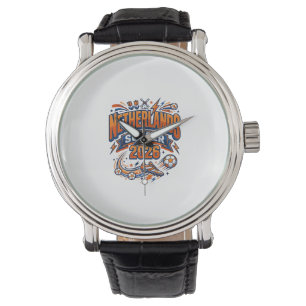 Netherlands Soccer 2026 Soccer Bold Country Typogr Watch