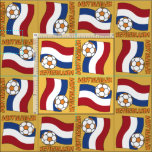 Netherlands Soccer Ball and Flag Fabric