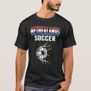 Netherlands Soccer Ball In Net  Dutch Football Sup T-Shirt