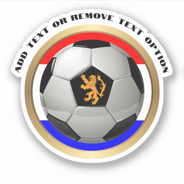 Netherlands Soccer Ball Sports Sticker (Front)