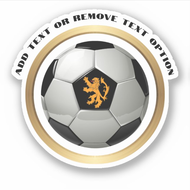 Netherlands Soccer Ball Sports Sticker (Front)