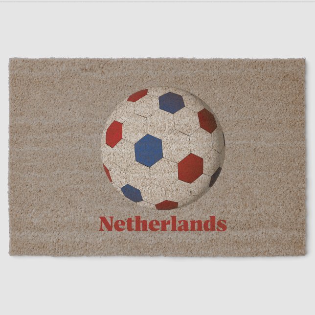 Netherlands Soccer Fiber Doormat (Front)