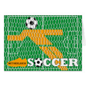 Netherlands Soccer Field Shoes Goal Greeting Card (Front Horizontal)