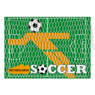 Netherlands Soccer Field Shoes Goal Greeting Card