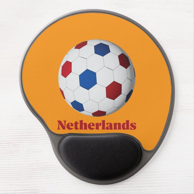 Netherlands Soccer Gel Mouse Pad (Front)