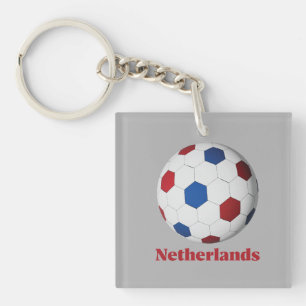 Netherlands Soccer Keychain