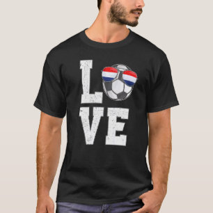 Netherlands Soccer Love Dutch Fan Flag T-Shirt