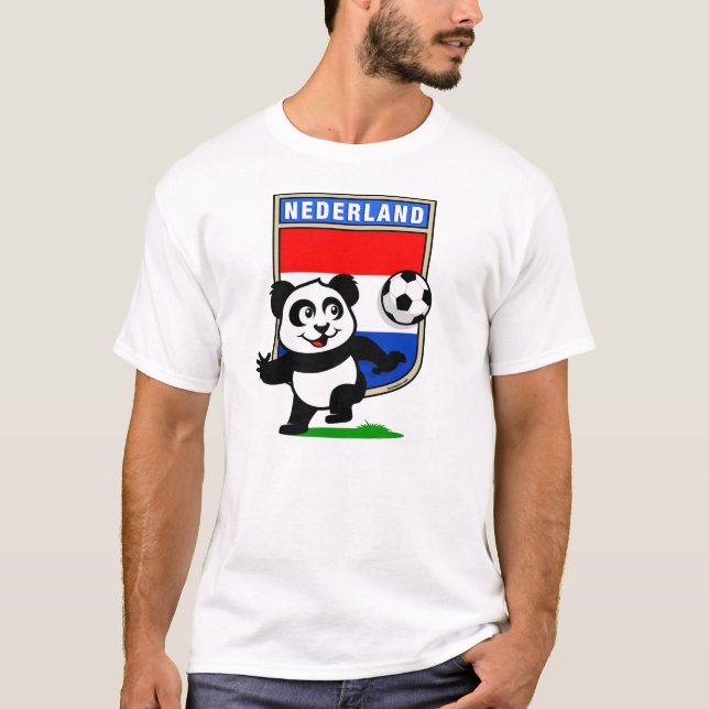 Netherlands Soccer Panda (light shirts) T-Shirt (Front)