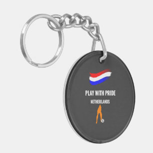 Netherlands Soccer Pride 2026 Jersey Keychain