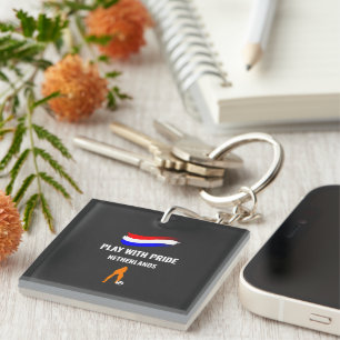 Netherlands Soccer Pride 2026 Jersey Keychain