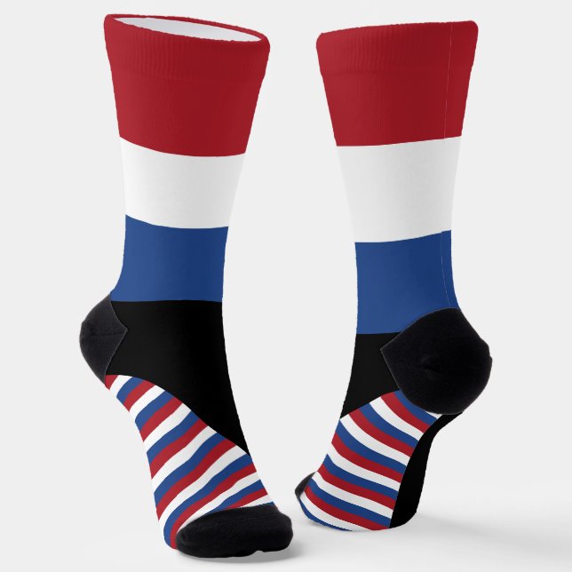 Netherlands Socks, Dutch flag colours / sports Socks (Angled)
