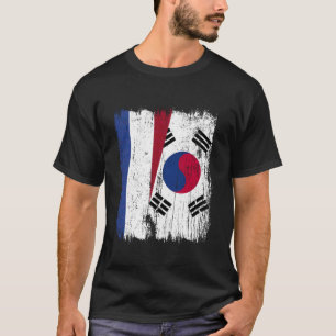 Netherlands South Korea Half Flag Dutch South Kore T-Shirt