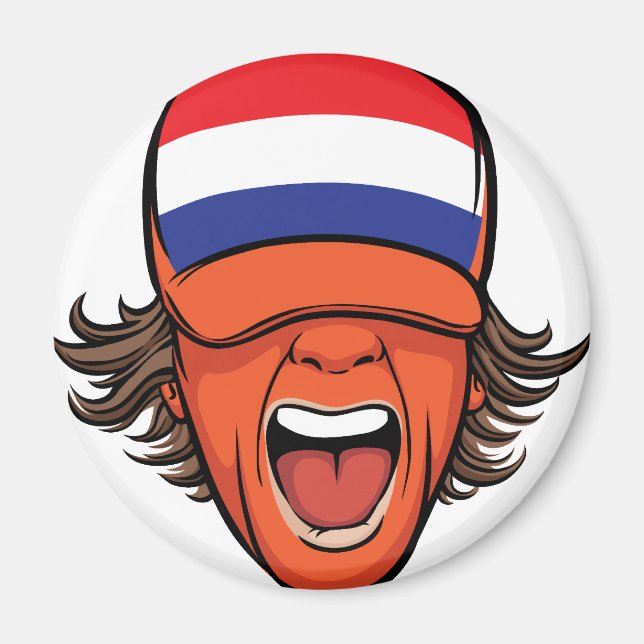 Netherlands Sports Fan Magnet (Front)