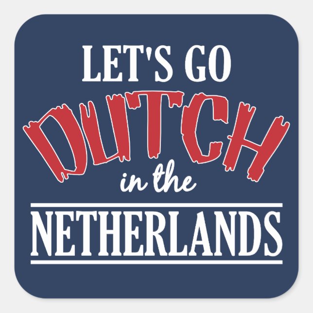 Netherlands stickers, large square sticker (Front)