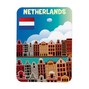 Netherlands Travel Poster Magnet