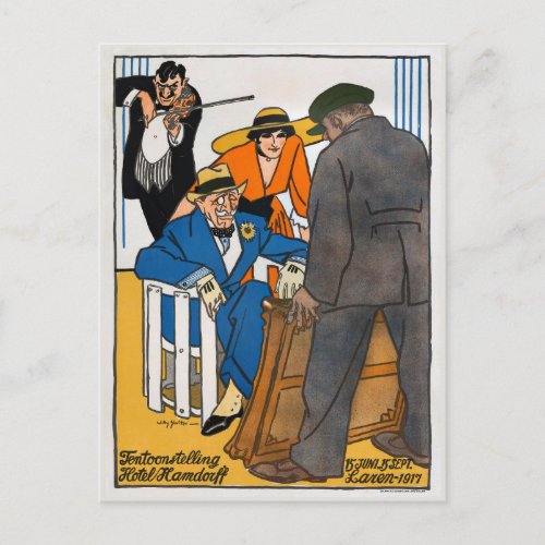 Netherlands Vintage Advertising Poster Laren 1917 Postcard