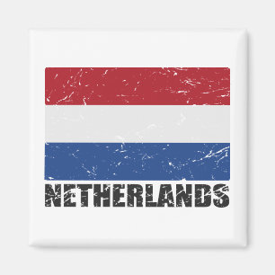 Netherlands Vintage Flag Magnet