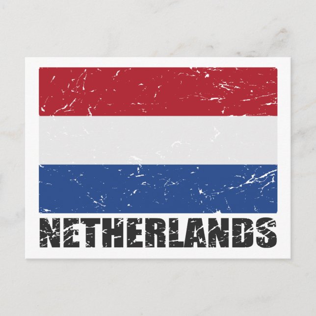 Netherlands Vintage Flag Postcard (Front)