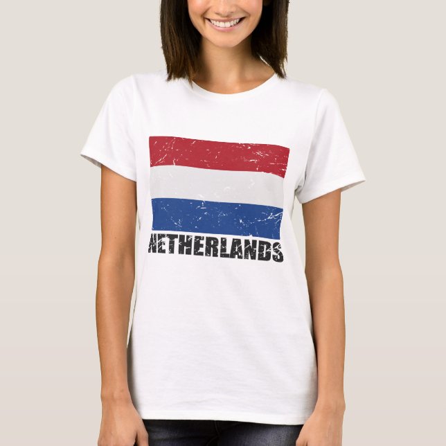 Netherlands Vintage Flag T-Shirt (Front)