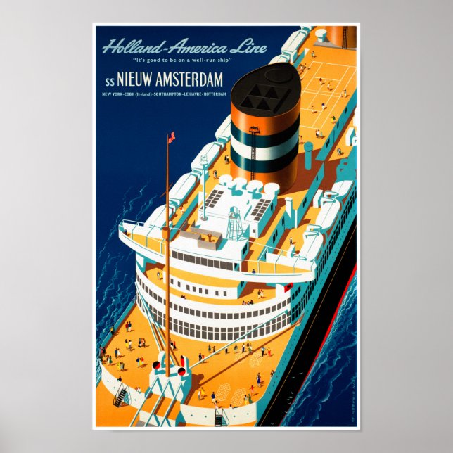 Netherlands Vintage Travel Poster Restored (Front)