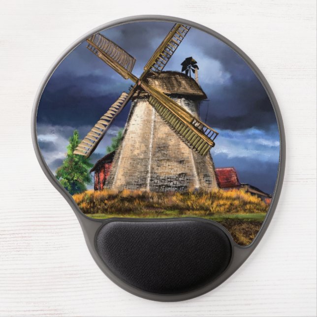 Netherlands Windmill Gel Mouse Pad (Front)
