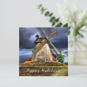 Netherlands Windmill Holidays Card