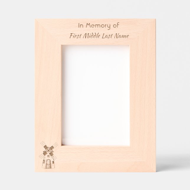 Netherlands windmill Holland  Memorial Keepsake  Engraved Frames (Front)
