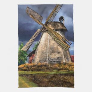 Netherlands Windmill Kitchen Towel