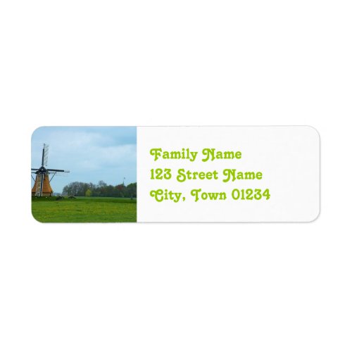 Netherlands Windmill Label