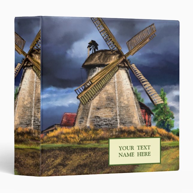 Netherlands Windmill Landscape Binder (Front/Spine)