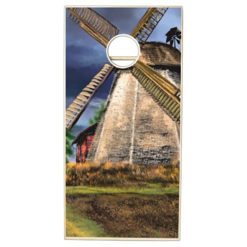 Netherlands Windmill Landscape Cornhole Set 
