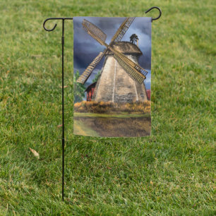 Netherlands Windmill Landscape Garden Flag