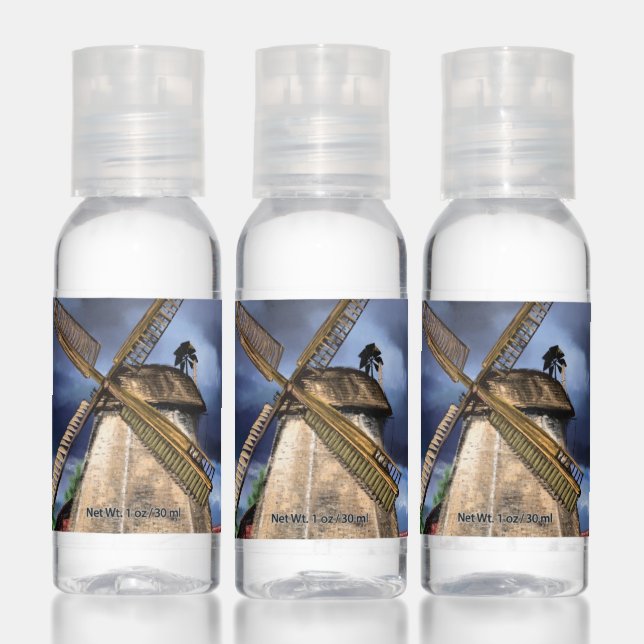 Netherlands Windmill Landscape Hand Sanitizer (Set)