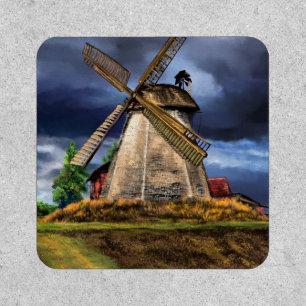 Netherlands Windmill Landscape Patch